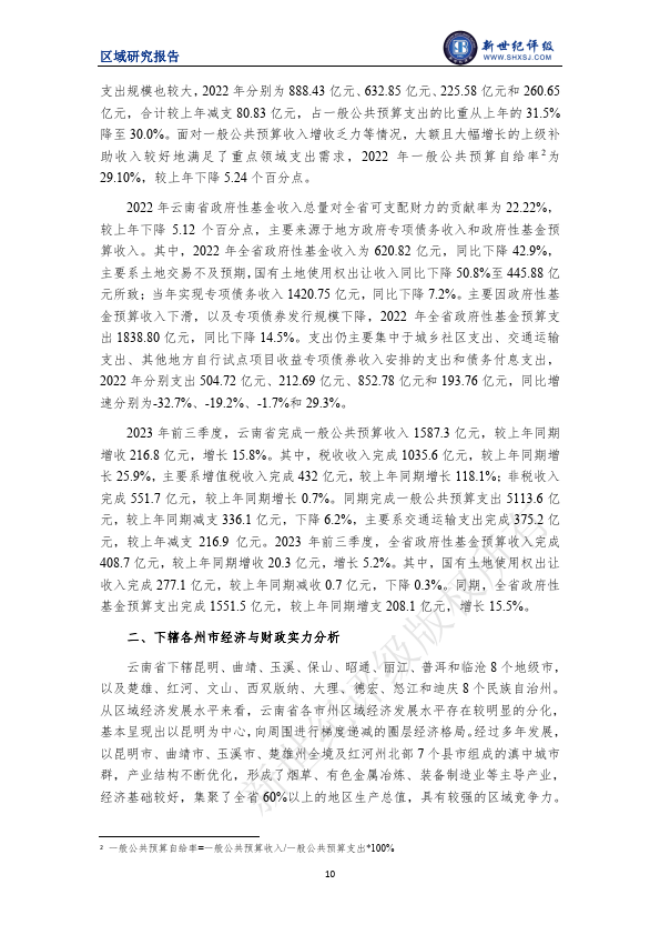 云南省及下辖各州市经济财政实力与债务研究（2023）（附下载） 债务 宏观经济 经济 行业新闻 第11张