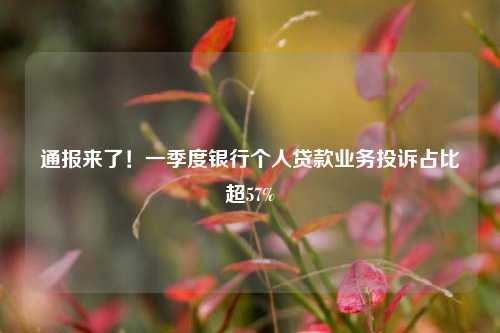 通报来了！一季度银行个人贷款业务投诉占比超57% 金融 个人贷款 银行 行业新闻 第1张