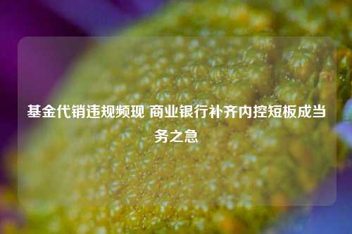 基金代销违规频现 商业银行补齐内控短板成当务之急 商业银行 银行 基金 行业新闻 第1张