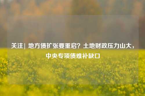 关注| 地方债扩张要重启？土地财政压力山大，中央专项债难补缺口 国内宏观 地方债 土地财政 行业新闻 第1张