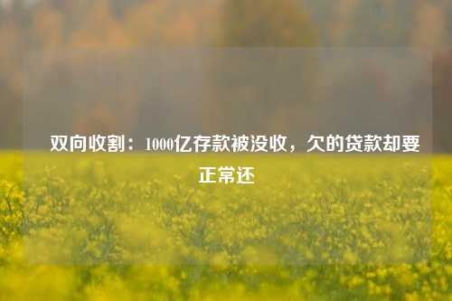 ​双向收割：1000亿存款被没收，欠的贷款却要正常还 美国硅谷 硅谷银行 银行 行业新闻 第1张