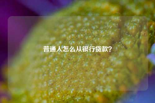 普通人怎么从银行贷款？ 银行贷款 银行 行业新闻 第1张