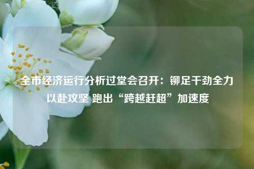 全市经济运行分析过堂会召开：铆足干劲全力以赴攻坚 跑出“跨越赶超”加速度 时政 经济 行业新闻 第1张