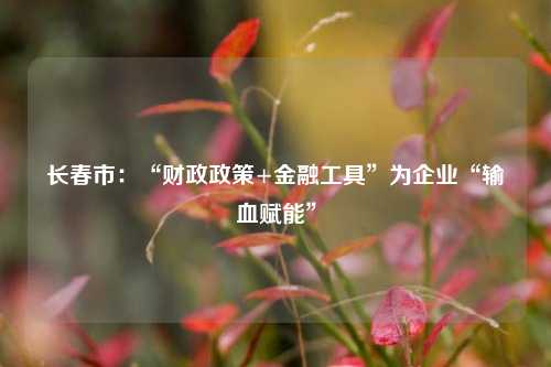 长春市：“财政政策+金融工具”为企业“输血赋能” 金融工具 金融 基金 行业新闻 第1张