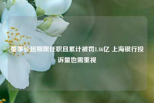董事长超期限任职且累计被罚1.46亿 上海银行投诉量也需重视 金煜 不良贷款 上海银行 行业新闻 第1张