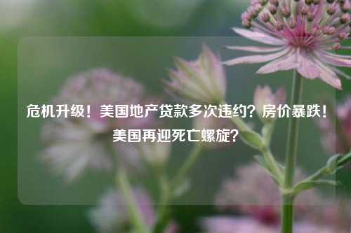 危机升级！美国地产贷款多次违约？房价暴跌！美国再迎死亡螺旋？ 房价下跌 美国房价 房价暴跌 行业新闻 第1张