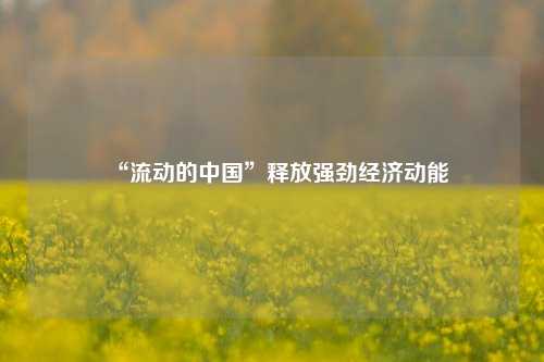 “流动的中国”释放强劲经济动能 时政 铁路 民生 行业新闻 第1张