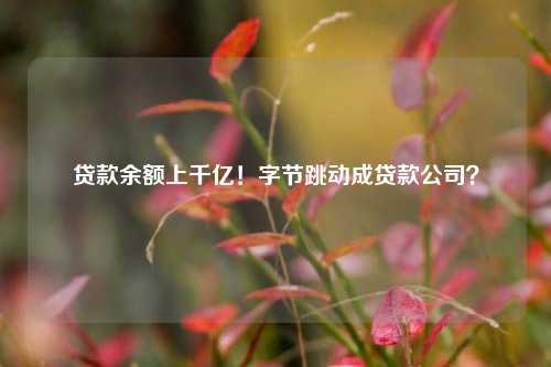 贷款余额上千亿！字节跳动成贷款公司？ 捷信贷款 金融 贷款余额 行业新闻 第1张