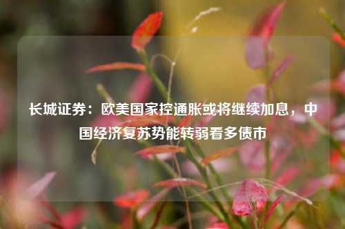 长城证券：欧美国家控通胀或将继续加息，中国经济复苏势能转弱看多债市 经济下行压力 央行逆回购 美国黄金 行业新闻 第1张