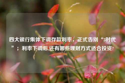 四大银行集体下调存款利率，正式告别“3时代”；利率下调后,还有哪些理财方式适合投资? 理财方式 存款利率 银行 行业新闻 第1张
