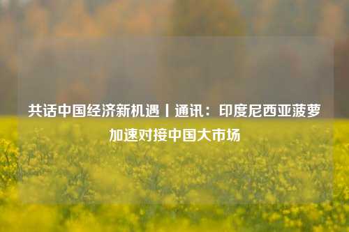 共话中国经济新机遇丨通讯：印度尼西亚菠萝加速对接中国大市场 印度局势 印度经济 水果 行业新闻 第1张