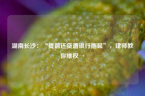 湖南长沙：“提前还贷遭银行拖延”，律师教你维权→ 律师咨询 银行 提前还贷 行业新闻 第1张
