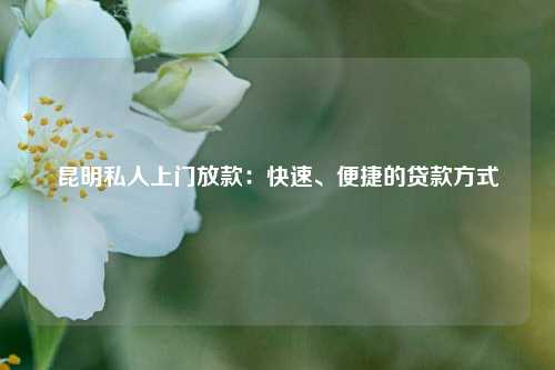 昆明私人上门放款：快速、便捷的贷款方式 昆明 贷款 民间借贷 第1张
