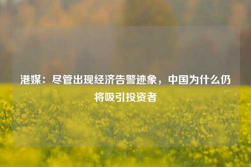 港媒：尽管出现经济告警迹象，中国为什么仍将吸引投资者 宏观经济 经济 行业新闻 第1张