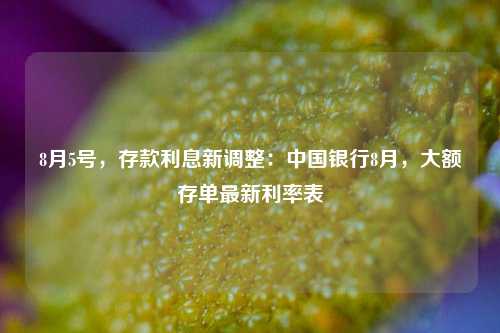 8月5号，存款利息新调整：中国银行8月，大额存单最新利率表 定期存款 中行 银行 行业新闻 第1张