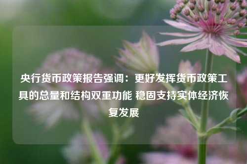 央行货币政策报告强调：更好发挥货币政策工具的总量和结构双重功能 稳固支持实体经济恢复发展 人民币汇率 银行 货币政策 行业新闻 第1张