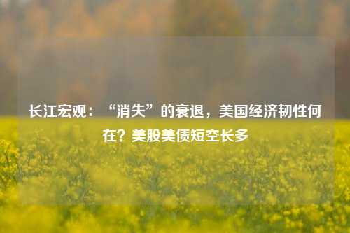 长江宏观：“消失”的衰退，美国经济韧性何在？美股美债短空长多 美国加息 美债 美股 行业新闻 第1张
