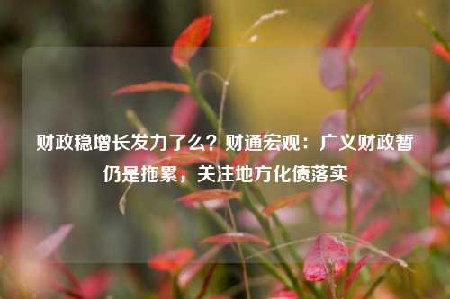 财政稳增长发力了么？财通宏观：广义财政暂仍是拖累，关注地方化债落实 宏观经济 国内宏观 稳增长 行业新闻 第1张
