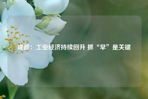 成都：工业经济持续回升 抓“早”是关键 能源 新能源 成都发展 行业新闻 第1张
