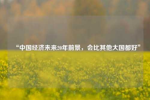 “中国经济未来20年前景，会比其他大国都好” 经济 芒格 行业新闻 第1张