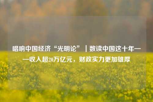 唱响中国经济“光明论”｜数读中国这十年——收入超20万亿元，财政实力更加雄厚 宏观经济 经济 国内宏观 行业新闻 第1张