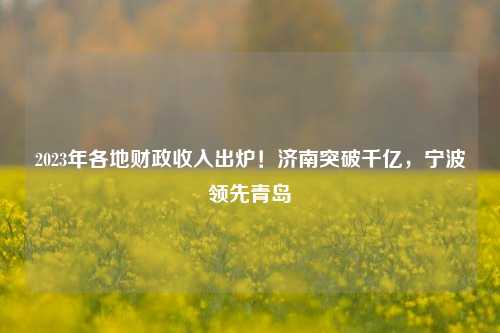 2023年各地财政收入出炉！济南突破千亿，宁波领先青岛 预算 宏观经济 济南发展 行业新闻 第1张